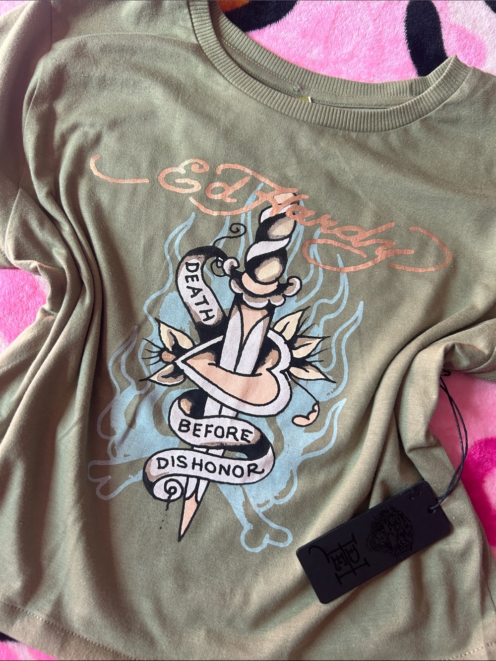 Y2K Ed Hardy Crop Top - Picture 2 of 5